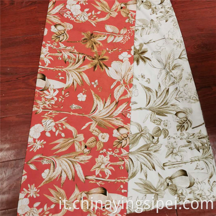 2020 Stock Lot Lot morbido Stampa di tessuto personalizzato Challis Viscose Floral Poplin Rayon Stamped Fabric